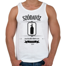 PRINTFASHION szodaviz-black-white - Férfi atléta - Fehér atléta, trikó
