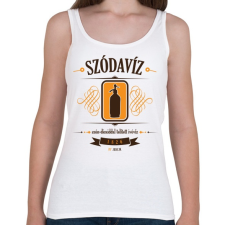 PRINTFASHION szodaviz-brown-orange - Női atléta - Fehér női trikó