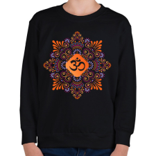 PRINTFASHION Szögletes mandala - Gyerek pulóver - Fekete gyerek pulóver, kardigán