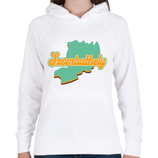 PRINTFASHION Szombathely - Női kapucnis pulóver - Fehér női pulóver, kardigán