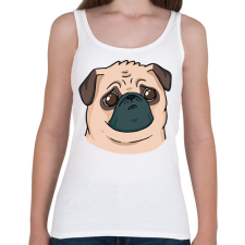 PRINTFASHION Szomorú mopsz - Női atléta - Fehér női trikó