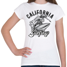 PRINTFASHION Szörf 02 - California Surfing - Női póló - Fehér női póló