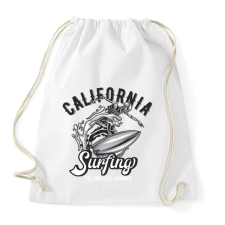 PRINTFASHION Szörf 02 - California Surfing - Sportzsák, Tornazsák - Fehér tornazsák