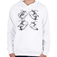 PRINTFASHION Szörf 03 - Gyerek kapucnis pulóver - Fehér