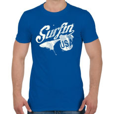 PRINTFASHION Szörf USA - Férfi póló - Királykék