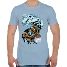 PRINTFASHION Szörfmánia - Férfi póló - Világoskék férfi póló