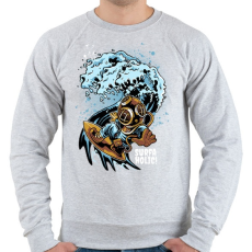 PRINTFASHION Szörfmánia - Férfi pulóver - Sport szürke