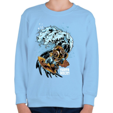 PRINTFASHION Szörfmánia - Gyerek pulóver - Világoskék
