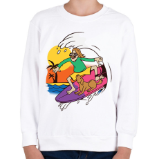 PRINTFASHION Szörfös - Gyerek pulóver - Fehér