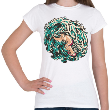 PRINTFASHION Szörfös - Női póló - Fehér női póló