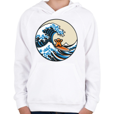 PRINTFASHION Szörfözés - Gyerek kapucnis pulóver - Fehér gyerek pulóver, kardigán