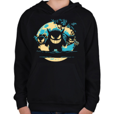 PRINTFASHION Szörnyecskék sötét alaphoz - Gyerek kapucnis pulóver - Fekete gyerek pulóver, kardigán