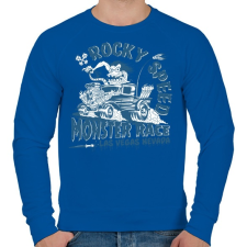 PRINTFASHION Szörnyfutam - Férfi pulóver - Királykék férfi pulóver, kardigán