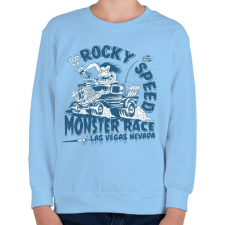 PRINTFASHION Szörnyfutam - Gyerek pulóver - Világoskék gyerek pulóver, kardigán