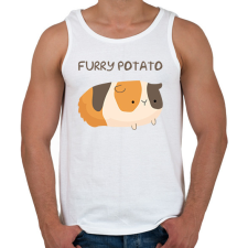 PRINTFASHION Szőrös krumpli - Férfi atléta - Fehér atléta, trikó