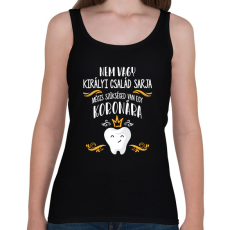 PRINTFASHION Szükséged van egy koronára - Női atléta - Fekete