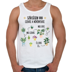 PRINTFASHION Szükségem van ezekre - Férfi atléta - Fehér