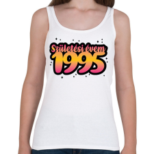 PRINTFASHION Születésem éve - Évszámmal - Női atléta - Fehér női trikó