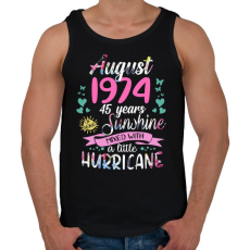 PRINTFASHION Születésnap 1974 Augusztus - Napfény egy kis hurrikánnal! - Férfi atléta - Fekete