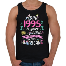PRINTFASHION Születésnap 1995 Április - Napfény egy kis hurrikánnal! - Férfi atléta - Fekete atléta, trikó