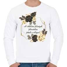 PRINTFASHION Születésnap feleség február PM PF - Férfi pulóver - Fehér