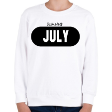 PRINTFASHION Születésnap Július - Gyerek pulóver - Fehér gyerek pulóver, kardigán