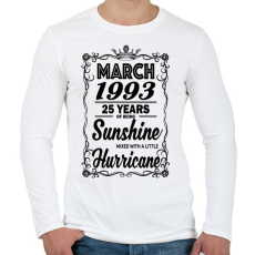 PRINTFASHION Születésnap - Napfény egy kis hurrikánnal! - Férfi hosszú ujjú póló - Fehér