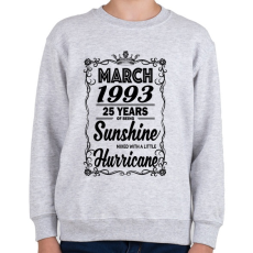 PRINTFASHION Születésnap - Napfény egy kis hurrikánnal! - Gyerek pulóver - Sport szürke