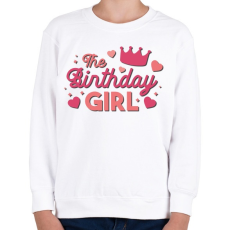 PRINTFASHION Születésnapos lány - The Birthday girl - Gyerek pulóver - Fehér