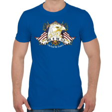 PRINTFASHION Született az USA-ban - Férfi póló - Királykék férfi póló