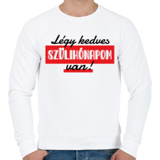 PRINTFASHION Szülihónapom van  - Férfi pulóver - Fehér férfi pulóver, kardigán