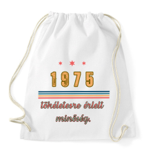 PRINTFASHION szülinap 1975  - Sportzsák, Tornazsák - Fehér tornazsák