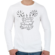 PRINTFASHION Szülinap - Férfi hosszú ujjú póló - Fehér férfi póló