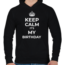 PRINTFASHION SZÜLINAP - Férfi kapucnis pulóver - Fekete