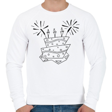PRINTFASHION Szülinap - Férfi pulóver - Fehér