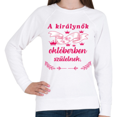 PRINTFASHION Szülinap királynők okt pink - Női pulóver - Fehér