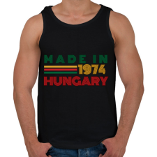 PRINTFASHION Szülinap Made in 1974 - Férfi atléta - Fekete atléta, trikó