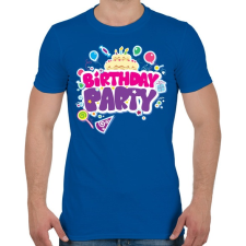 PRINTFASHION Szülinapi party - Férfi póló - Királykék férfi póló