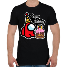 PRINTFASHION Szülinapos among us - Férfi póló - Fekete