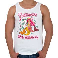 PRINTFASHION Szülinapos kis hableány - Férfi atléta - Fehér