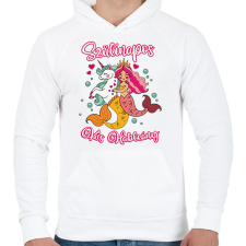 PRINTFASHION Szülinapos kis hableány - Férfi kapucnis pulóver - Fehér férfi pulóver, kardigán