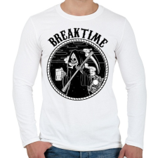 PRINTFASHION Szünet - Férfi hosszú ujjú póló - Fehér férfi póló