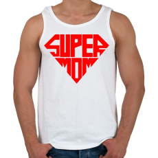 PRINTFASHION Szuper Anya - Férfi atléta - Fehér