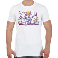 PRINTFASHION Szuper anya - Férfi póló - Fehér