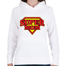 PRINTFASHION Szuper Anya - Női kapucnis pulóver - Fehér