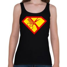 PRINTFASHION szuper fodrász - Női atléta - Fekete