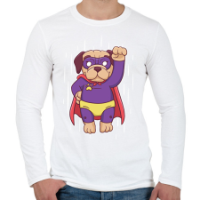 PRINTFASHION Szuper mopsz - Férfi hosszú ujjú póló - Fehér férfi póló