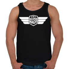 PRINTFASHION Szuper Nagyi - Férfi atléta - Fekete