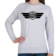 PRINTFASHION Szuper Nagyi - Női pulóver - Sport szürke női pulóver, kardigán