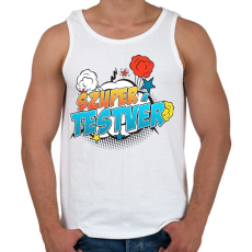 PRINTFASHION Szuper tesó - Férfi atléta - Fehér